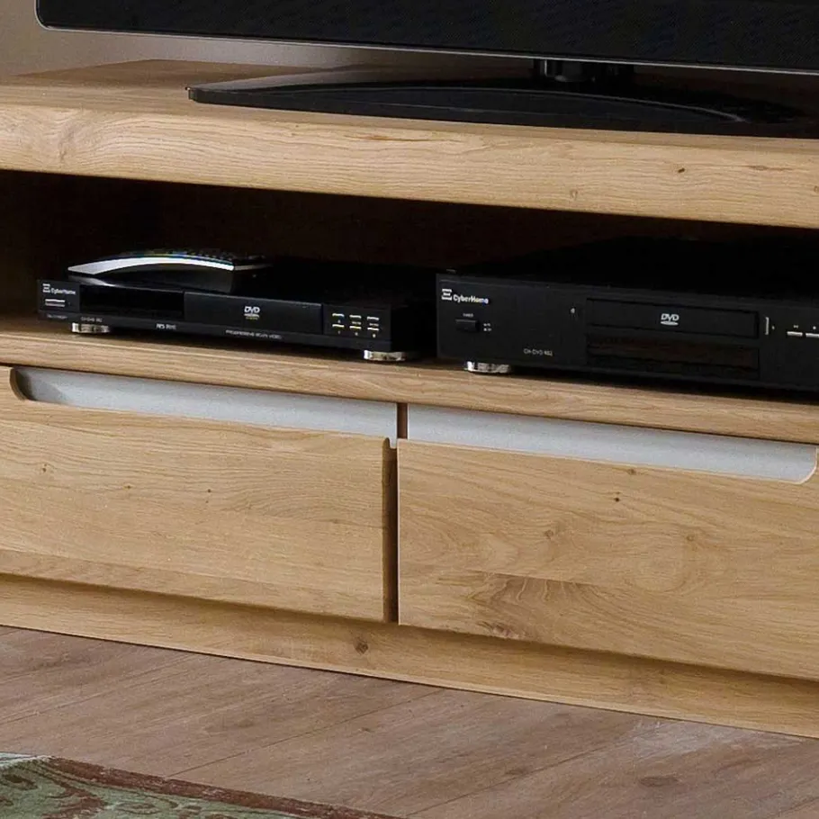 TV Anbauwand Croconia aus Wildeiche Massivholz (vierteilig) Wohnwände