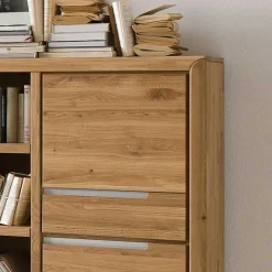 TV Anbauwand Croconia aus Wildeiche Massivholz (vierteilig) Wohnwände