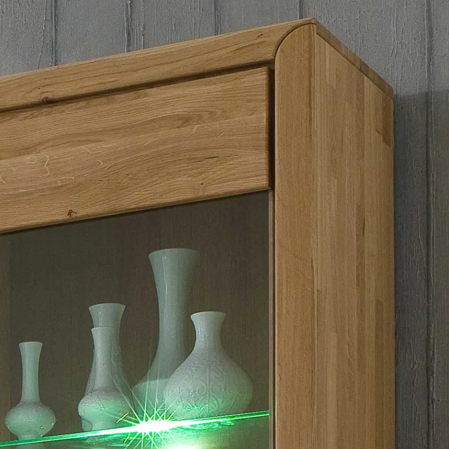 TV Anbauwand Croconia aus Wildeiche Massivholz (vierteilig) Wohnwände