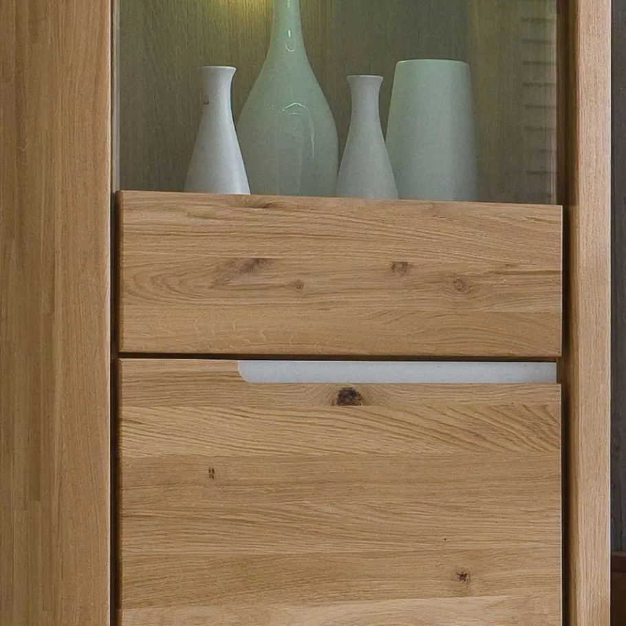 TV Anbauwand Croconia aus Wildeiche Massivholz (vierteilig) Wohnwände