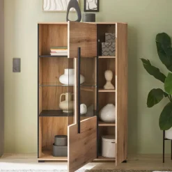 Best TV Anbauwand in Eiche - Brocus (vierteilig) Wohnwände