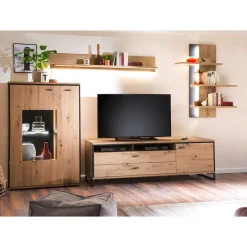 Sale TV Anbauwand in Eicheoptik - Nikdus (vierteilig) Wohnwände