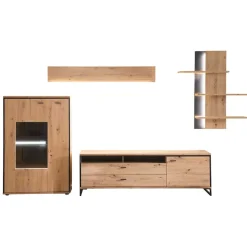 Sale TV Anbauwand in Eicheoptik - Nikdus (vierteilig) Wohnwände