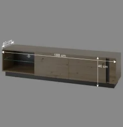 Clearance TV Anbauwand Kombi Set - Lairian (vierteilig) Wohnwände