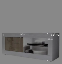 Online TV Anbauwand Kombination modern - Olvenion (dreiteilig) Wohnwände