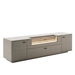 Clearance TV Anbauwand Möbel in Grau - Teorina (dreiteilig) Wohnwände