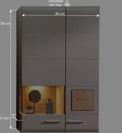 Sale TV Anbauwand Möbel mit LED Licht - Fraguca (fünfteilig) Wohnwände