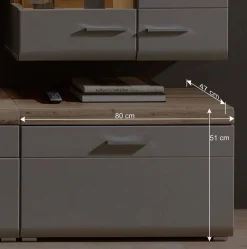 Sale TV Anbauwand Möbel mit LED Licht - Fraguca (fünfteilig) Wohnwände