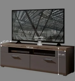 Sale TV Anbauwand Möbel mit LED Licht - Fraguca (fünfteilig) Wohnwände