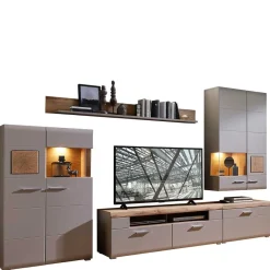 Sale TV Anbauwand Möbel mit LED Licht - Fraguca (fünfteilig) Wohnwände