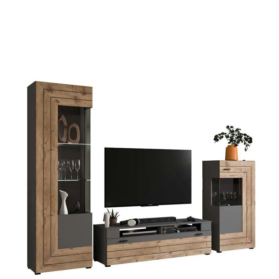 Clearance TV Anbauwand Möbel-Kombi modern - Scarlett (dreiteilig) Wohnwände