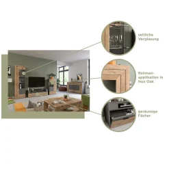 Clearance TV Anbauwand Möbel-Kombi modern - Scarlett (dreiteilig) Wohnwände