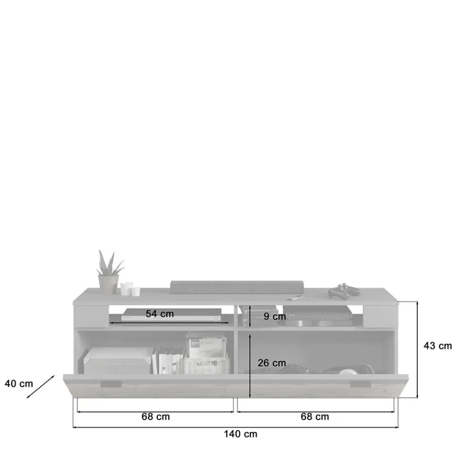 Clearance TV Anbauwand Möbel-Kombi modern - Scarlett (dreiteilig) Wohnwände