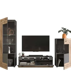 Clearance TV Anbauwand Möbel-Kombi modern - Scarlett (dreiteilig) Wohnwände