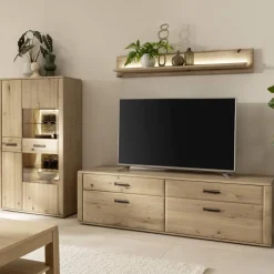 Online TV Anbauwand Möbelset modern - Jevedaz (dreiteilig) Tv & Hifi-Möbel|Wohnwände