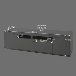 Outlet TV Anbauwand Set in Weiß - Hazime (dreiteilig) Wohnwände