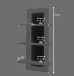 Outlet TV Anbauwand Set in Weiß - Hazime (dreiteilig) Wohnwände