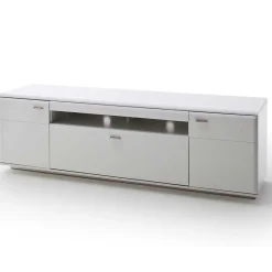 Outlet TV Anbauwand Set in Weiß - Hazime (dreiteilig) Wohnwände