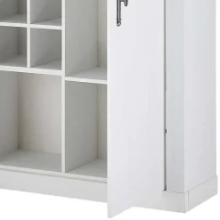 Hot TV Anbauwand Set in weißer Holzoptik Pinie - Liancos (vierteilig) Wohnwände