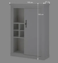 Hot TV Anbauwand Set in weißer Holzoptik Pinie - Liancos (vierteilig) Wohnwände