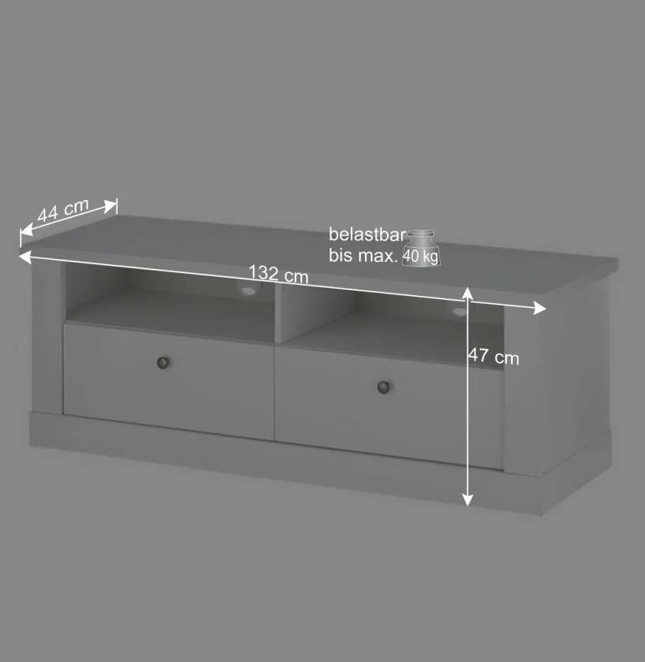 Hot TV Anbauwand Set in weißer Holzoptik Pinie - Liancos (vierteilig) Wohnwände