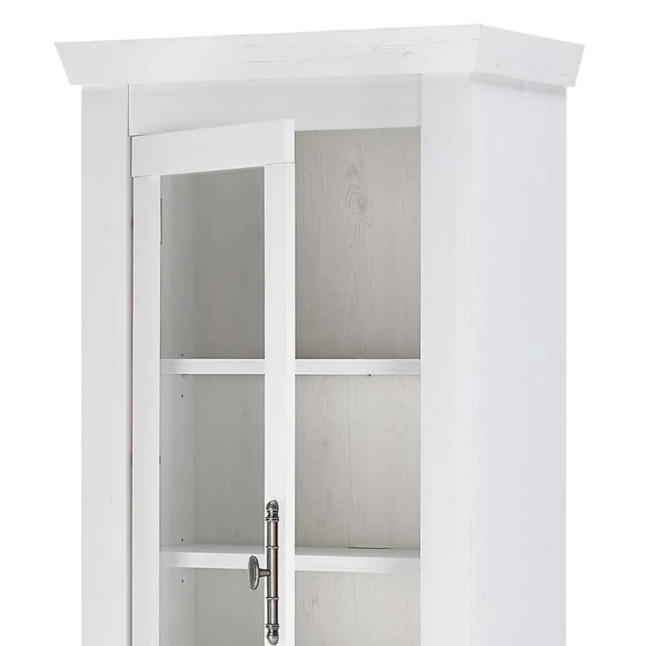 Hot TV Anbauwand Set in weißer Holzoptik Pinie - Liancos (vierteilig) Wohnwände