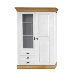 TV Anbauwand Sibiuta in Weiß Kiefer teilmassiv (dreiteilig) Wohnwände