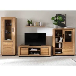 Discount TV Anbauwand teilmassiv Set - Vlacoma (vierteilig) Wohnwände