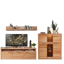 Hot TV Board & Highboard & Hängeregal Set - Amyonta (dreiteilig) Wohnwände