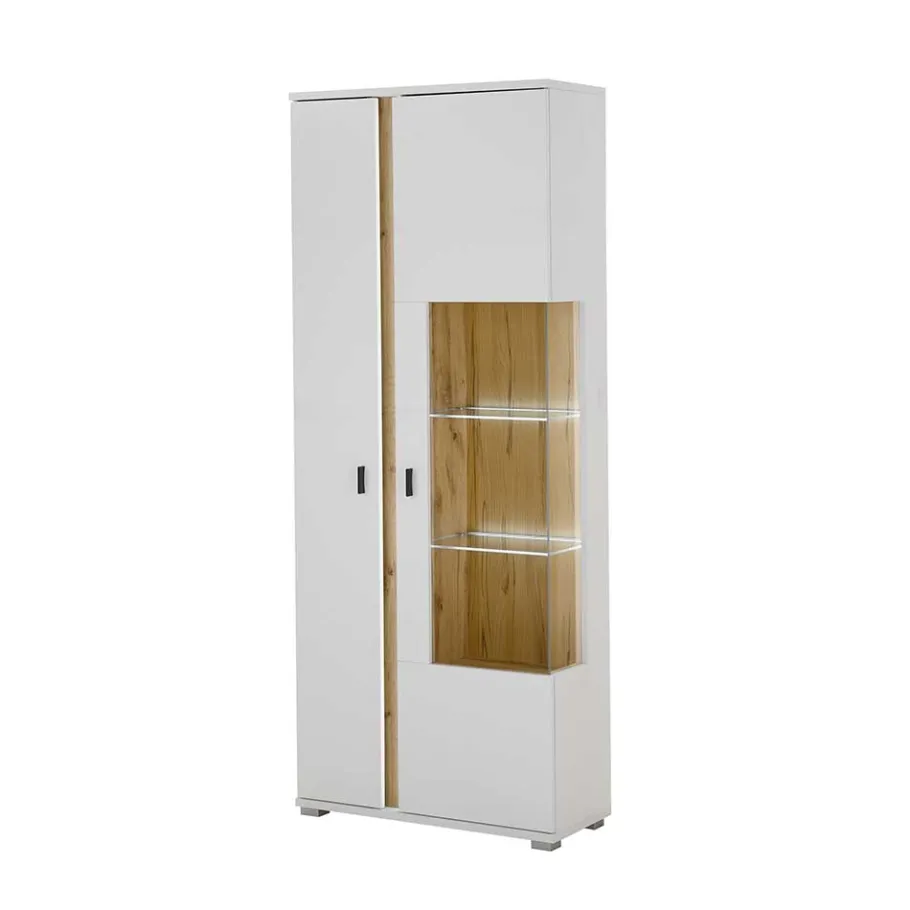 Discount TV Board & Vitrinenschrank & Hängeboard Set - Racelyn (dreiteilig) Wohnwände
