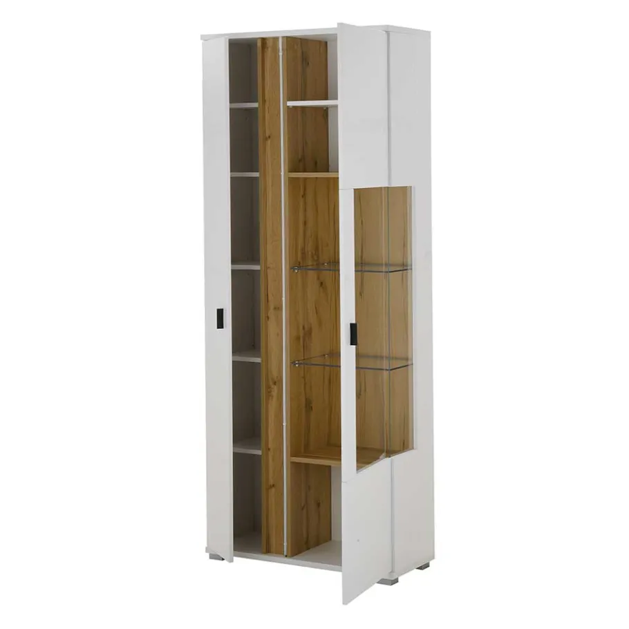 Discount TV Board & Vitrinenschrank & Hängeboard Set - Racelyn (dreiteilig) Wohnwände