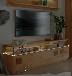 New TV Board & Wandboard & Vitrine Set - Millena (dreiteilig) Wohnwände