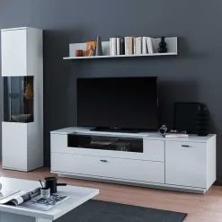 Hot TV Lowboard & Vitrine & Wandboard Set - Apulco (dreiteilig) Wohnwände