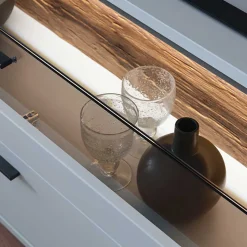 Hot TV Lowboard & Vitrine & Wandboard Set - Apulco (dreiteilig) Wohnwände