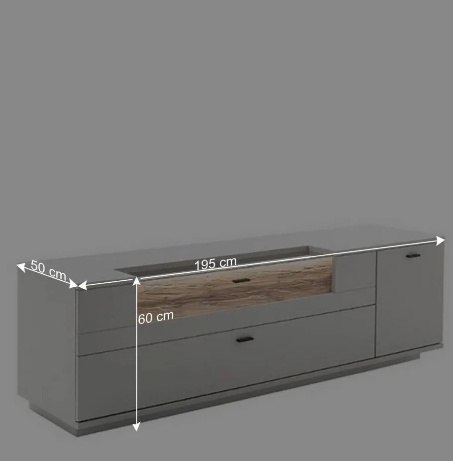 Hot TV Lowboard & Vitrine & Wandboard Set - Apulco (dreiteilig) Wohnwände