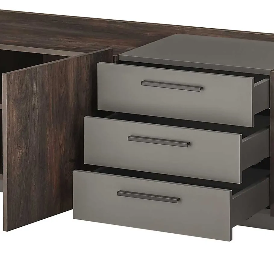 Best TV Lowboard und Wandregal Set - Mundo (zweiteilig) Wohnwände