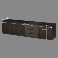 Best TV Lowboard und Wandregal Set - Mundo (zweiteilig) Wohnwände