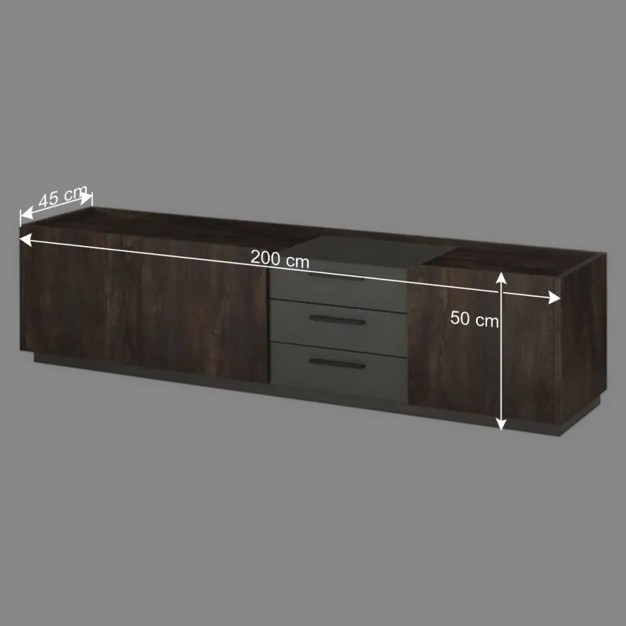 Best TV Lowboard und Wandregal Set - Mundo (zweiteilig) Wohnwände