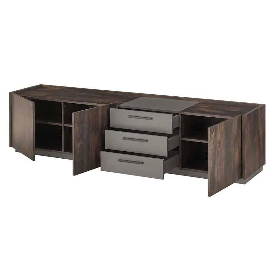 Best TV Lowboard und Wandregal Set - Mundo (zweiteilig) Wohnwände