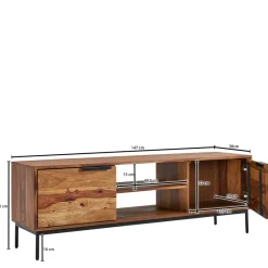 TV Schrank aus Sheesham Massivholz - Placer Tv & Hifi-Möbel|Lowboards
