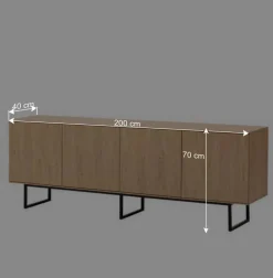 New TV Sideboard und Highboard Set - Jaskin (zweiteilig) Wohnwände