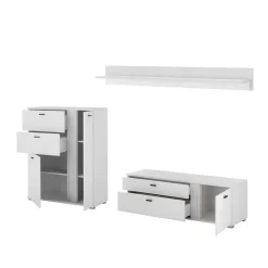 Clearance TV Wohnwand beleuchtet Möbelset - Tirol (dreiteilig) Wohnwände