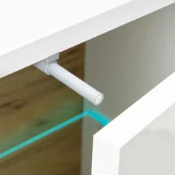 Sale TV Wohnwand in Weiß & Wildeiche - Myrda (vierteilig) Wohnwände