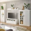 Online TV Wohnwand in weißer Holzoptik Pinie - Liancos (vierteilig) Wohnwände