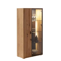 Sale TV Wohnwand in Wildeiche teilmassiv - Drinidad (dreiteilig) Wohnwände