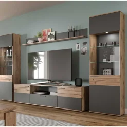 Best TV Wohnwand Möbel Kombination - Lucios (vierteilig) Wohnwände