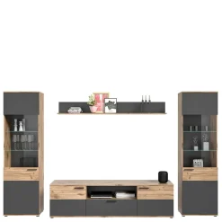 Best TV Wohnwand Möbel Kombination - Lucios (vierteilig) Wohnwände