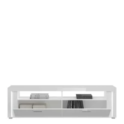 Clearance TV Wohnwand Möbel mit LED Set - Gomata (vierteilig) Wohnwände