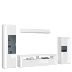 Clearance TV Wohnwand Möbel mit LED Set - Gomata (vierteilig) Wohnwände