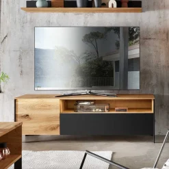 Outlet TV Wohnwand Möbelset 194 cm breit - Viligrana (dreiteilig) Wohnwände